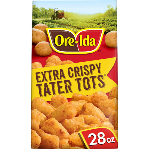 Ore-Ida Oregon & Idaho Extra Crispy Tater Tots Seasoned Shredded Potatoes - 28 Ounce