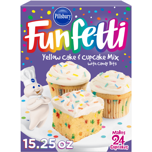 Pillsbury Funfetti Yellow Cake & Cupcake Mix - 15.25 Ounce
