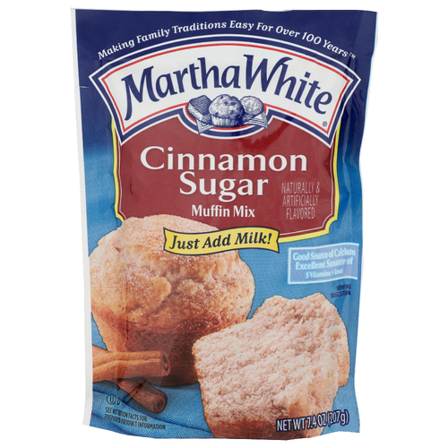 Martha White Cinnamon Sugar Muffin Mix - 7.4 Ounce