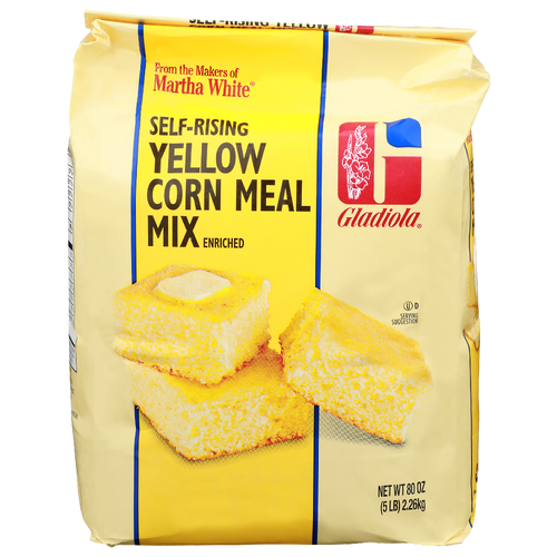 Gladiola Self-Rising Yellow Corn Meal Mix - 80 Ounce