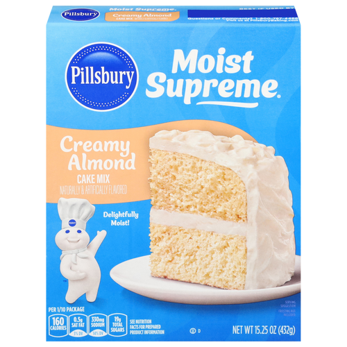Pillsbury Moist Supreme Creamy Almond Cake Mix, Box - 15.25 Ounce