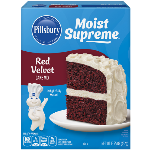 Pillsbury Moist Supreme Red Velvet Cake Mix, Box - 15.25 Ounce
