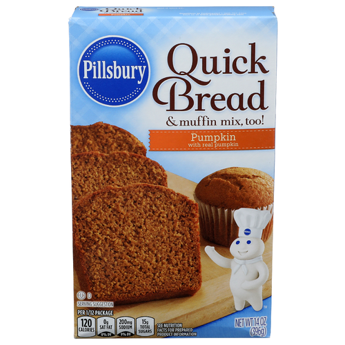 Pillsbury Pumpkin Quick Bread & Muffin Mix, Too! - 14 Ounce