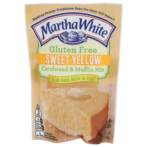 Martha White Sweet Gluten Free Yellow Cornbread & Muffin Mix - 7 Ounce