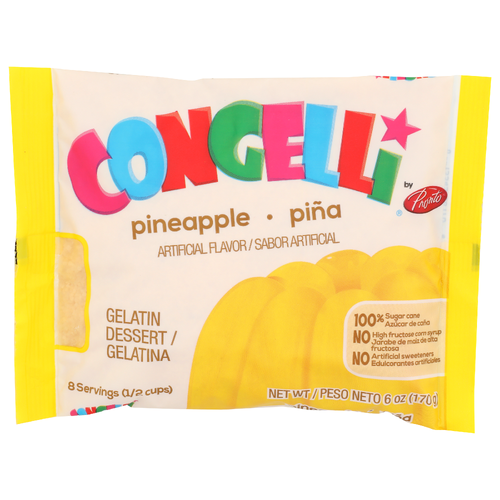 Congelli Pineapple Gelatin Dessert - 0.75 Ounce - 8 Count