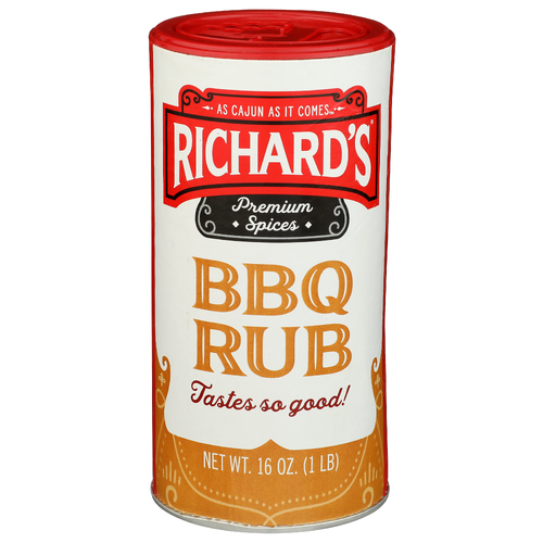 RICHARDS CAJUN FOODS BBQ Rub Seasoning - 16 Ounce