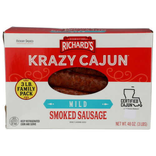 RICHARDS CAJUN FOODS Box Krazy Rope Smoked Mixed Sausage - 48 Ounce