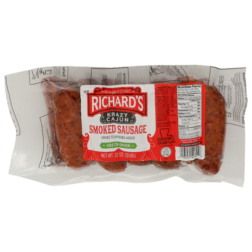 RICHARDS CAJUN FOODS Krazy Link Green Onion Smoked Sausage - 32 Ounce