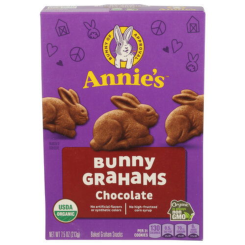 ANNIE's Homegrown Bunny Grahams Chocolate - 7.5 Ounce