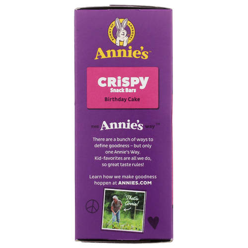 ANNIE's Homegrown Organic Birthday Cake Crispy Snack Bars - 0.78 Ounce - 5 Count