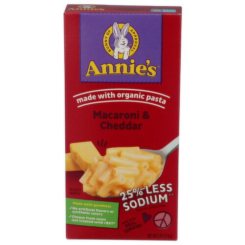 ANNIE's Homegrown Macaroni & Cheese Classic Mild Cheddar - 6 Ounce Image 1 of 4