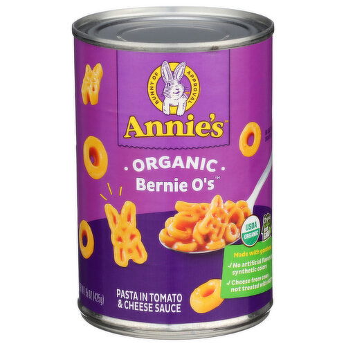 Annie's Homegrown Bernie O's Pasta In Tomato & Cheese Sauce - 15 Ounce