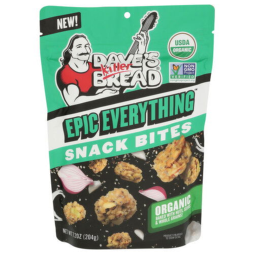 DAVE's Killer Bread Epic Everything Snack Bites Crunchy - 7.2 Ounce