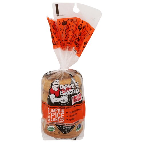DAVE's Killer Bread Pumpkin Spice Madness Bagels - 16.75 Ounce