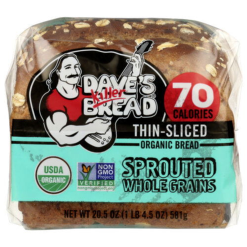 Dave's Killer Bread Sprouted Whole Grains Thin-Sliced Organic - 20.5 Ounce