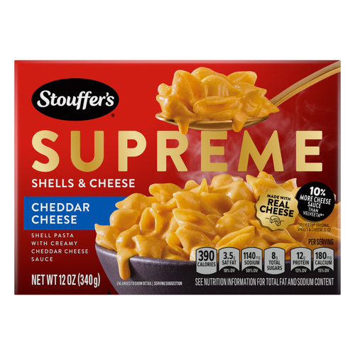 Stouffer's Supreme Shells And Cheese, Cheddar Boxed Mac & Cheese, Dinner Kit - 12 Ounce