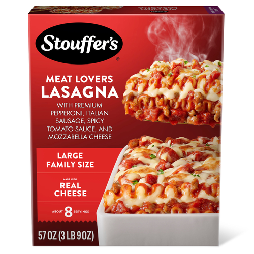 Stouffer's Meat Lovers Lasagna Large Family Size Frozen Dinners - 3.56 Pound