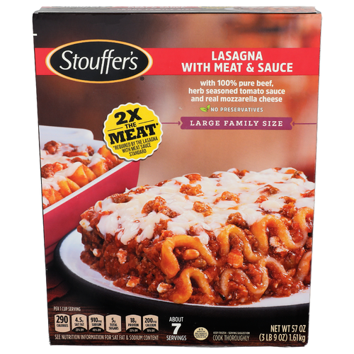 Stouffer's Large Family Size Lasagna With Meat & Sauce - 57 Ounce