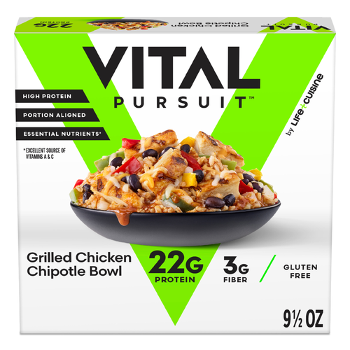 Vital Pursuit Grilled Chicken Chipotle Bowl, High Protein, Glp-1 Friendly, Frozen Meal - 9.5 Ounce