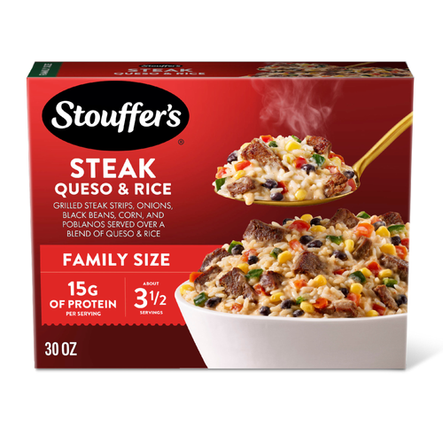 Stouffer's Family Size Steak Queso and Rice Frozen Meal - 30 Ounce