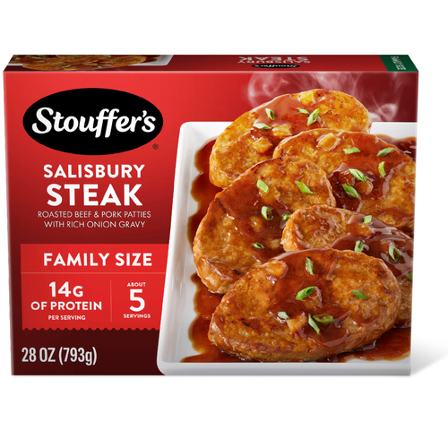 Stouffer's Salisbury Steak, Family Size, Frozen Easy Dinners - 28 Ounce