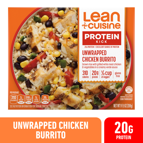 Lean Cuisine Protein Kick Unwrapped Chicken Burrito Frozen Meal - 9.5 Ounce Image 1 of 4