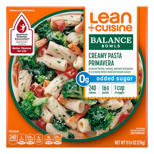 Lean Cuisine Frozen Meal Creamy Pasta Primavera, Balance Bowls Microwave Meal, Dinner With Veggies, For One - 9.75 Ounce