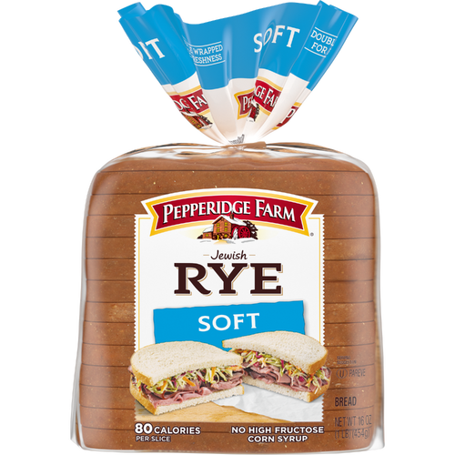 Pepperidge Farm Jewish Rye Soft Bread, Bag - 16 Ounce