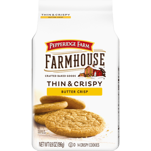 Pepperidge Farm Farmhouse Thin & Crispy Butter Crisp Cookies, Bag - 6.9 Ounce