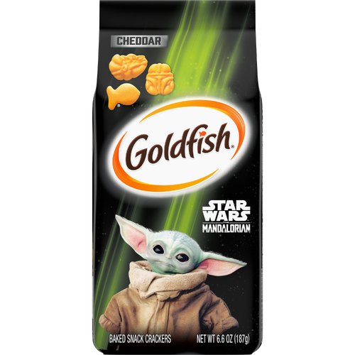 Pepperidge Farm Goldfish Star Wars Mandalorian Cheddar Crackers, Snack Bag - 6.6 Ounce Image 1 of 2