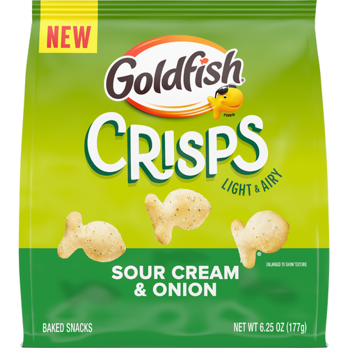 Pepperidge Farm Goldfish Crisps Sour Cream & Onion Baked Chip Crackers, Bag - 6.25 Ounce