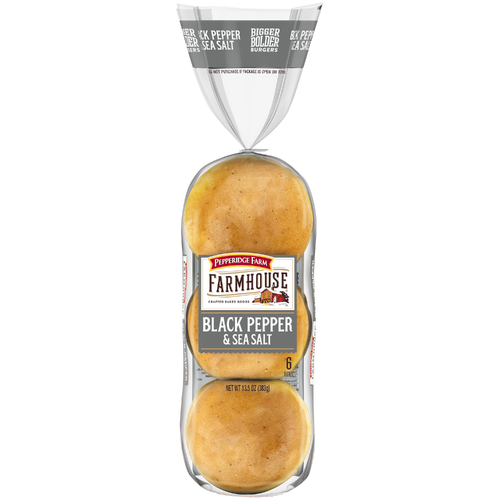 Pepperidge Farm Farmhouse Black Pepper & Sea Salt Buns - 13.5 Ounce