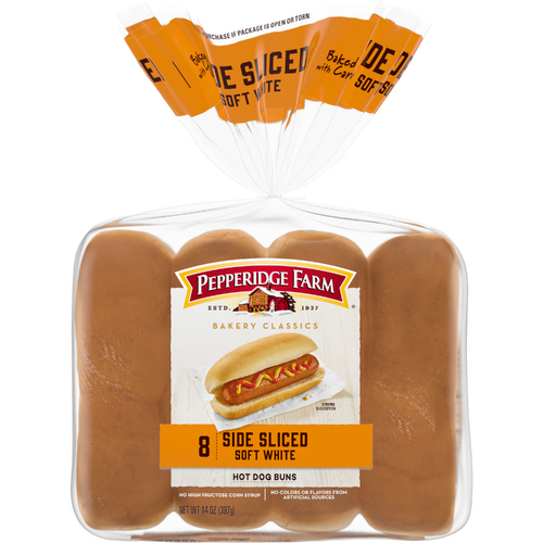 Pepperidge Farm Side Sliced Hot Dog Buns - 14 Ounce Image 1 of 2