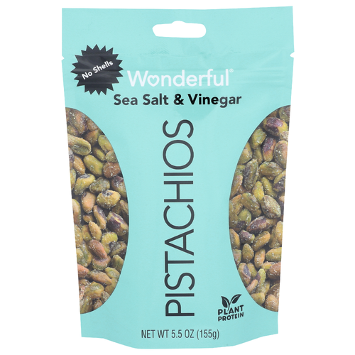 WONDERFUL PISTACHIOS Sea Salt & Vinegar No Shell, 10 - 5.5 Ounce