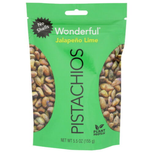 WONDERFUL PISTACHIOS Jalapeno Lime No Shell Pistachio - 5.5 Ounce