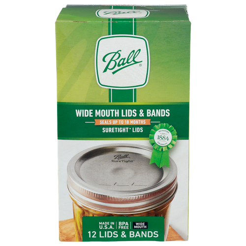 Ball Wide Mouth Lids & Bands - 12 Count