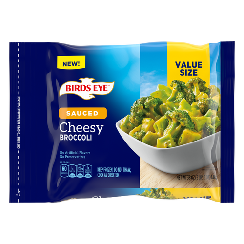 Birds Eye Sauced Cheesy Broccoli, Value Size, Frozen Vegetable - 38 Ounce