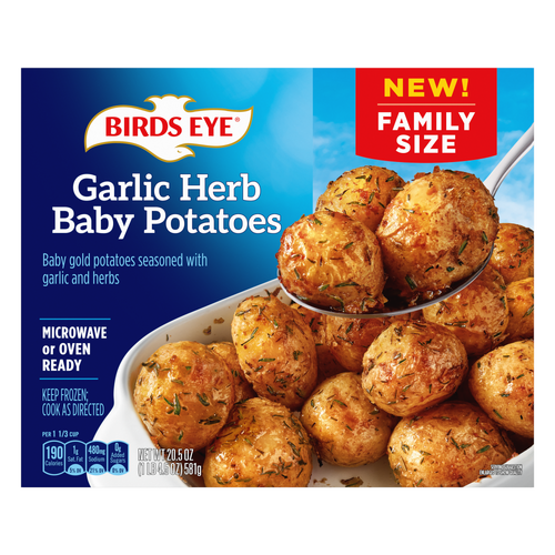 Birds Eye Garlic Herb Baby Potatoes, Family Size Frozen Potato Side Dish - 20.5 Ounce