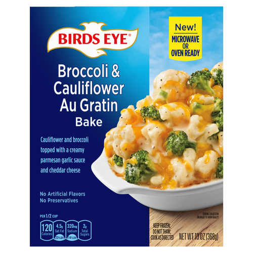 Birds Eye Broccoli & Cauliflower Au Gratin Bake, Frozen - 13 Ounce