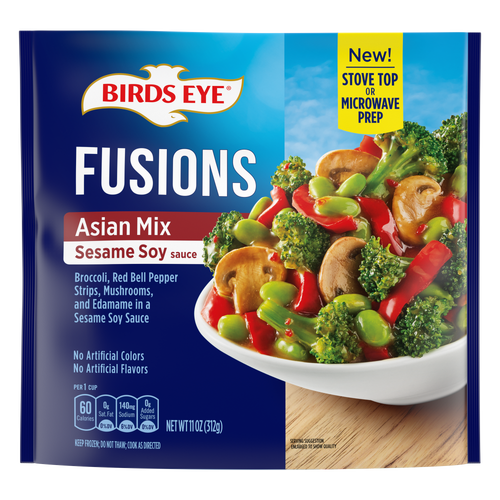 Birds Eye Fusions, Asian Mix Sesame Soy Sauce, Frozen Side Dish - 11 Ounce
