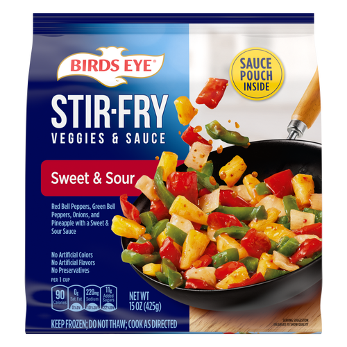 Birds Eye Stir-Fry Veggies & Sauce, Sweet & Sour, Frozen - 15 Ounce