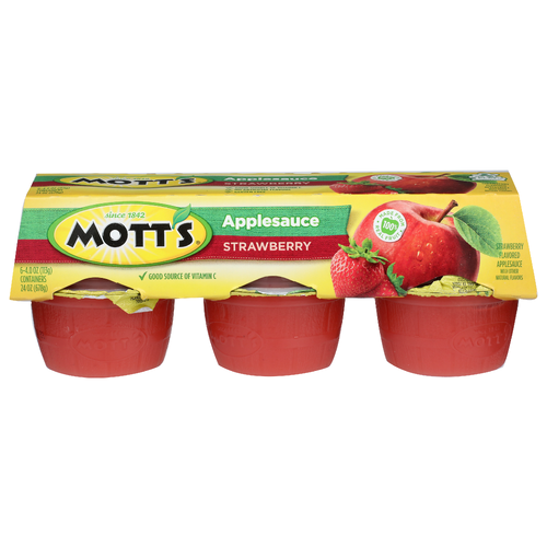 Mott's Strawberry Applesauce - 4 Ounce - 6 Count