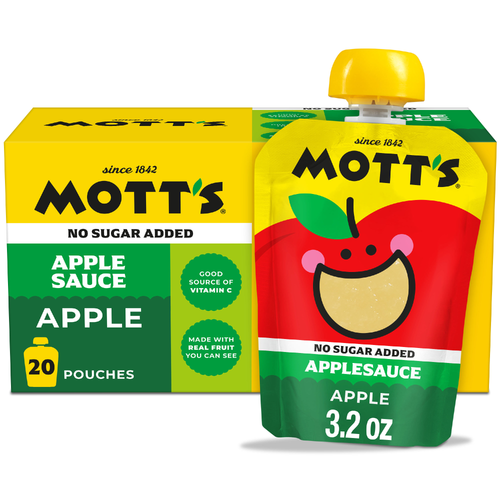 Motts No Sugar Added Applesauce Clear - 0.16 Ounce - 20 Count Image 1 of 3