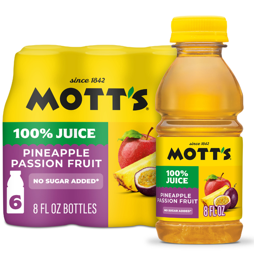 Motts 100% Pineapple Passion Fruit Juice Blend - 1.333 Fluid Ounce - 6 Count