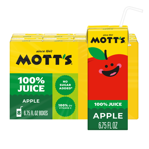 Motts 100% Apple Juice - 0.844 Fluid Ounce - 8 Count Image 1 of 3