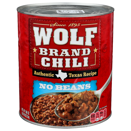 Wolf Brand Chili No Beans - 106 Ounce