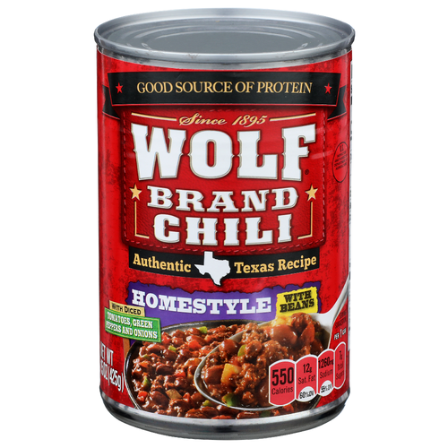 Wolf Brand Chili Homestyle With Beans - 15 Ounce