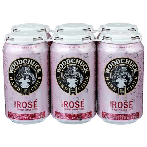 Woodchuck Hard Cider Bubbly Rose Blush Cider - 6 Count