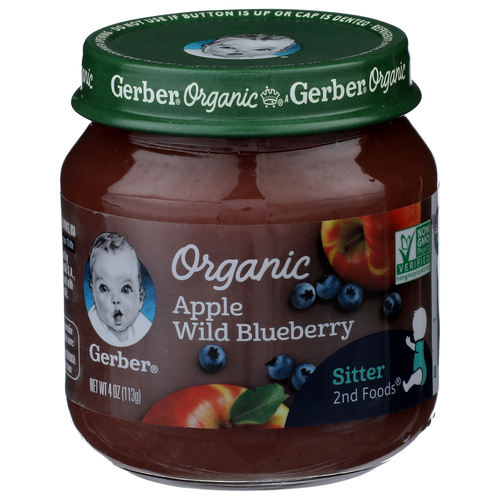 Gerber Apple Wild Blueberry - 4 Ounce