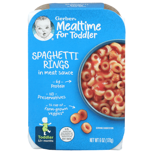 Gerber In Meat Sauce Spaghetti Rings - 6 Ounce